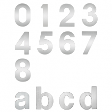 písmeno "a" inox (nerez) 92x75 mm